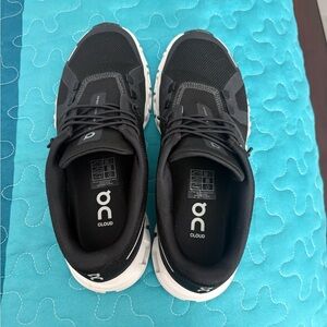 On Running Black and White Cloud Running Shoe